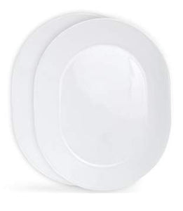 12-1/4-Inch Serving Platter, Winter Frost White - 2-Pack with 2-Quart Serving Bowl, Winter Frost White 2PK