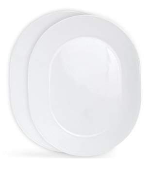 12-1/4-Inch Serving Platter, Winter Frost White - 2-Pack with 2-Quart Serving Bowl, Winter Frost White 2PK