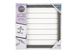 Core Home 10” X 12” Square Letter Wooden Message Board, Wall Décor, New Home Welcoming Gift, Changeable Letter Board with 128 Characters, Numbers and Symbols Included!