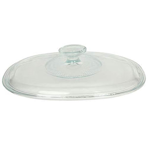 Corningware F-12C 1.5 Quart Oval Glass Lid for 1.5 Quart French White Oval Bakeware Dish Without Handles (Dish Sold Separately)